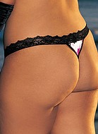 Thong panty in knit, plus size